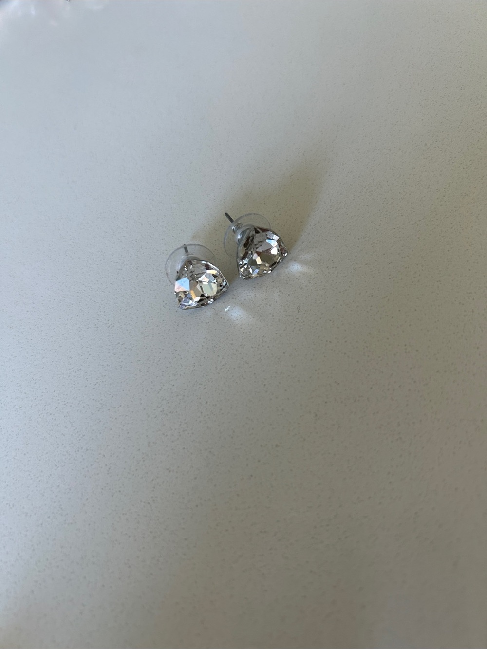 Crystal Stud Earrings - Clear Sparkle